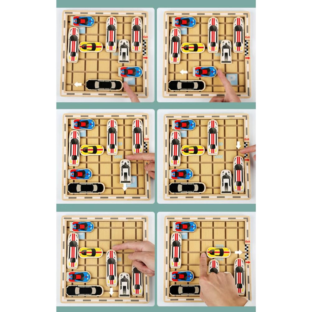 Jeu Puzzle logique d'évasion Bois Montessori Voiture