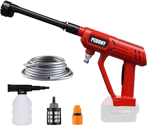 Lavadora eléctrica inalámbrica para batería Milwaukee M18  PEDONY 550 PSI 1.0GPM limpiador a presión portátil con boquilla 6 en 1 para limpieza de