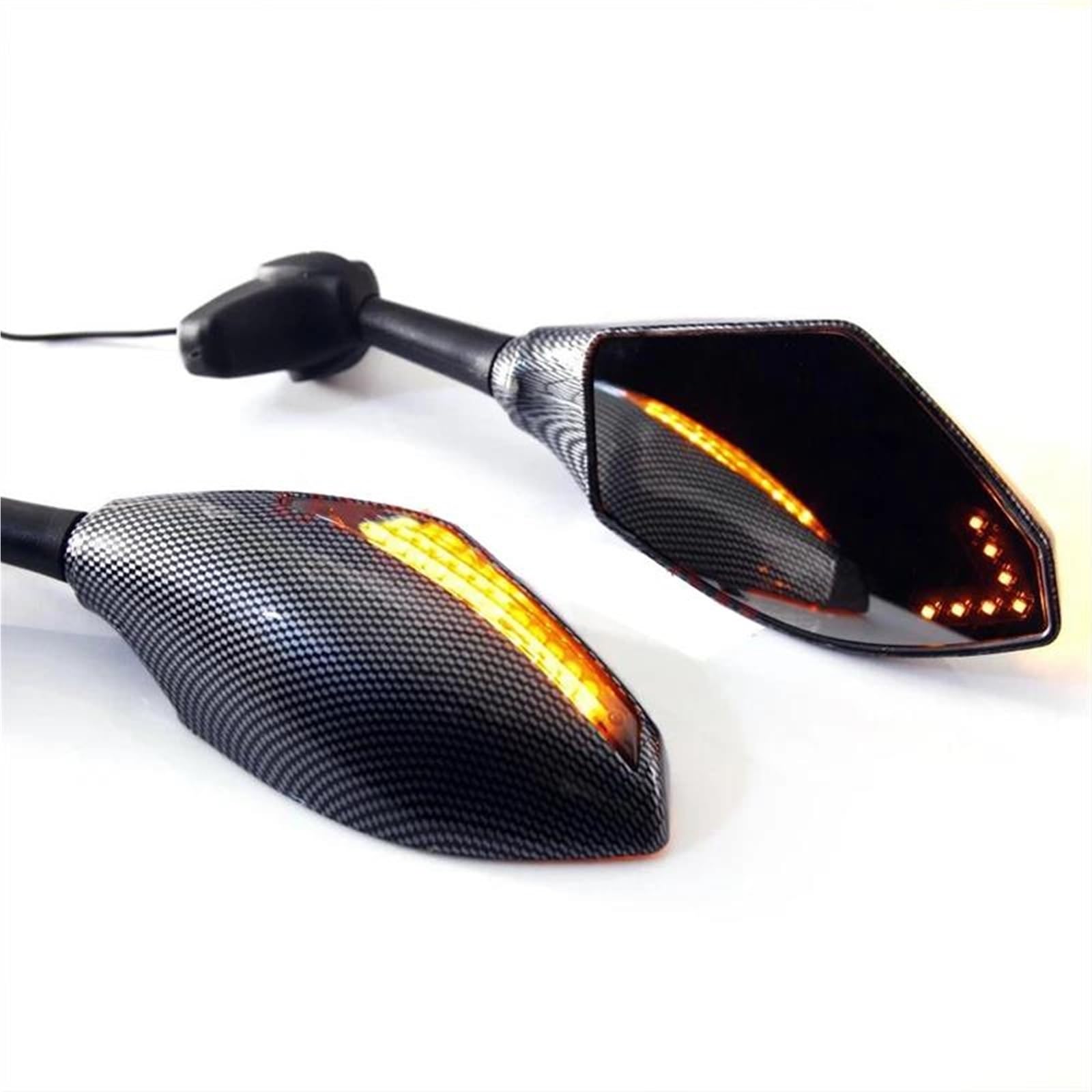 Espejos retrovisores de carbono con intermitentes para moto CBR 600 y 1000 RR