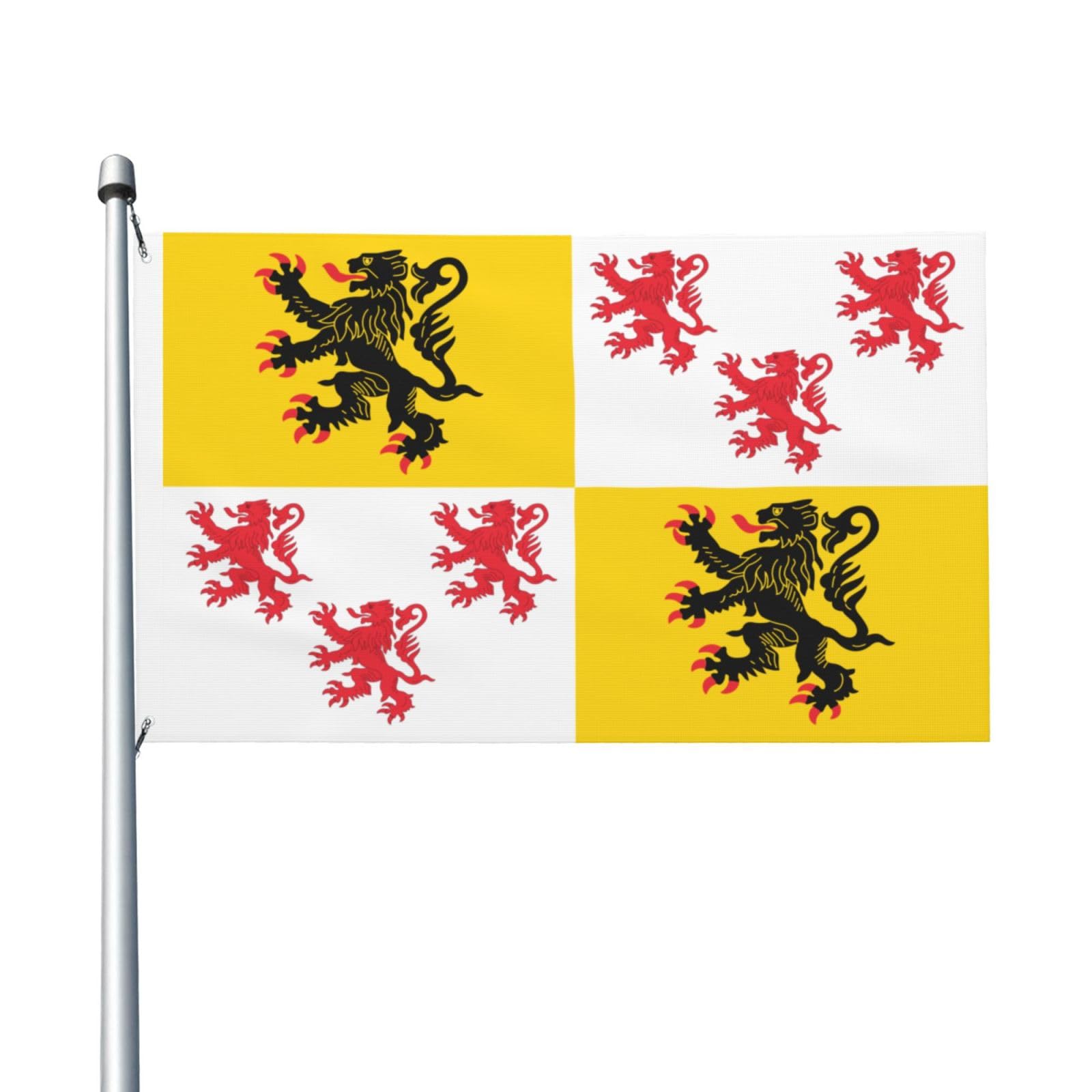 Hauts De France Flag 3x5 Ft Garden Flag Double Sided Outdoor Banner Yard House Home Decor Flag Fade Resistant, Black