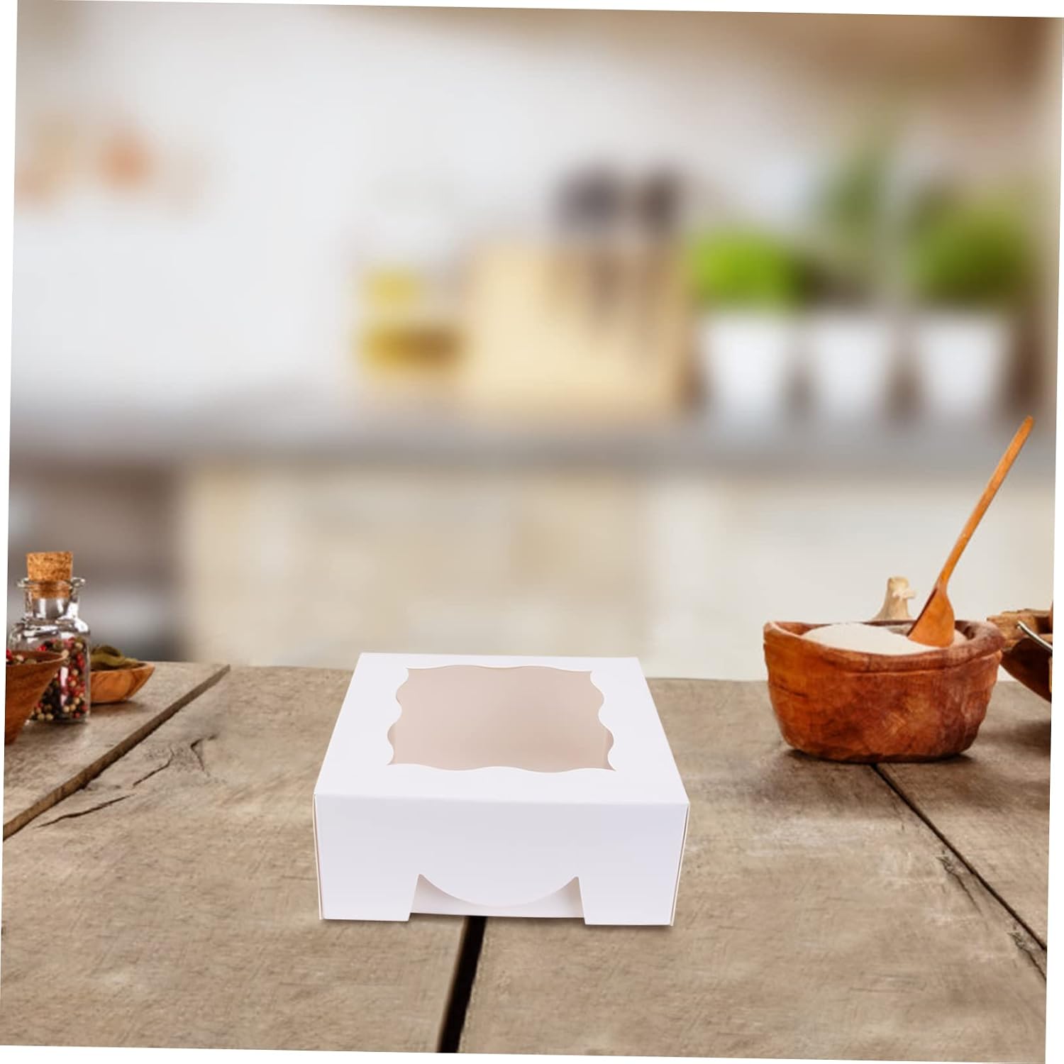 Window Cake Box 5pcs Paper Pastry Packaging for Bakery