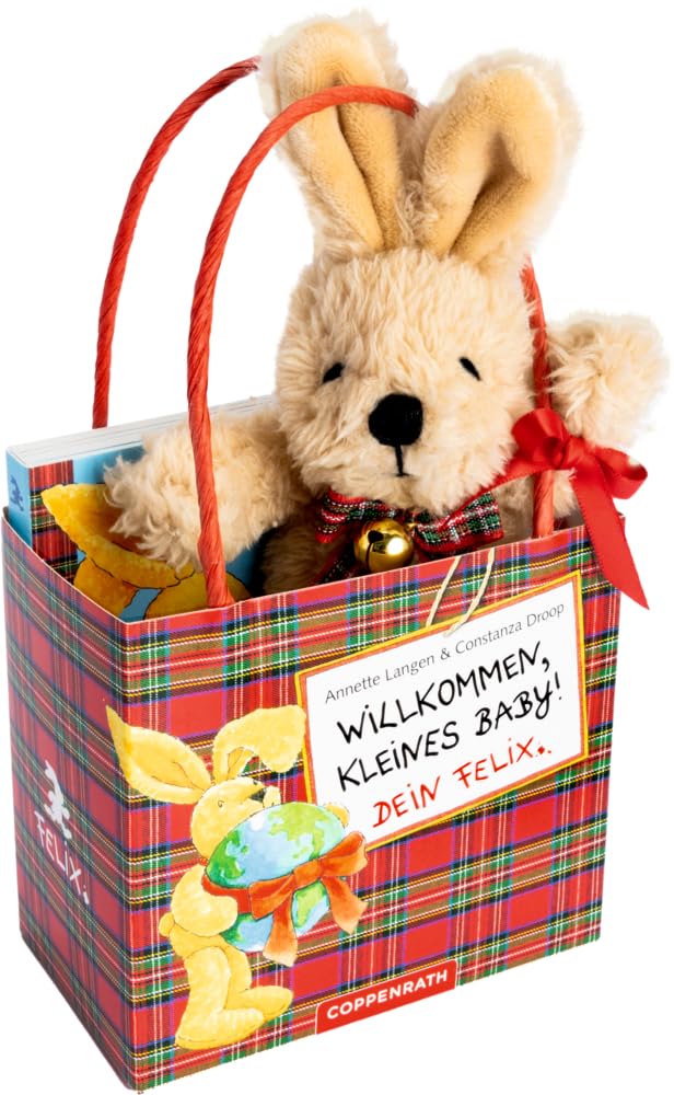 COPPENRATH DIE SPIEGELBURG Neugeborenen-Geschenkset | Willkommen, kleines Baby ! Dein Felix 17 cm