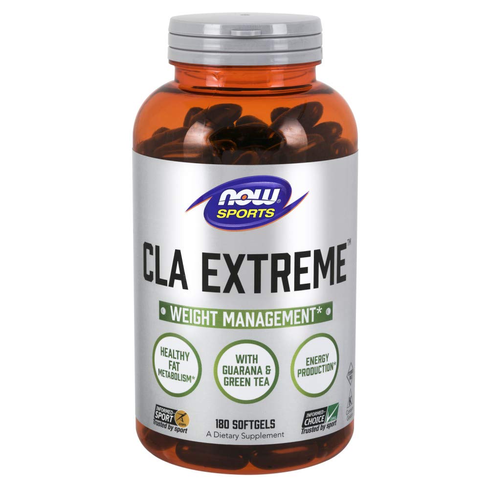 NOW Sports Nutrition, CLA Extreme (Conjugated Linoleic Acid) With Guarana & Green Tea, 180 Softgels