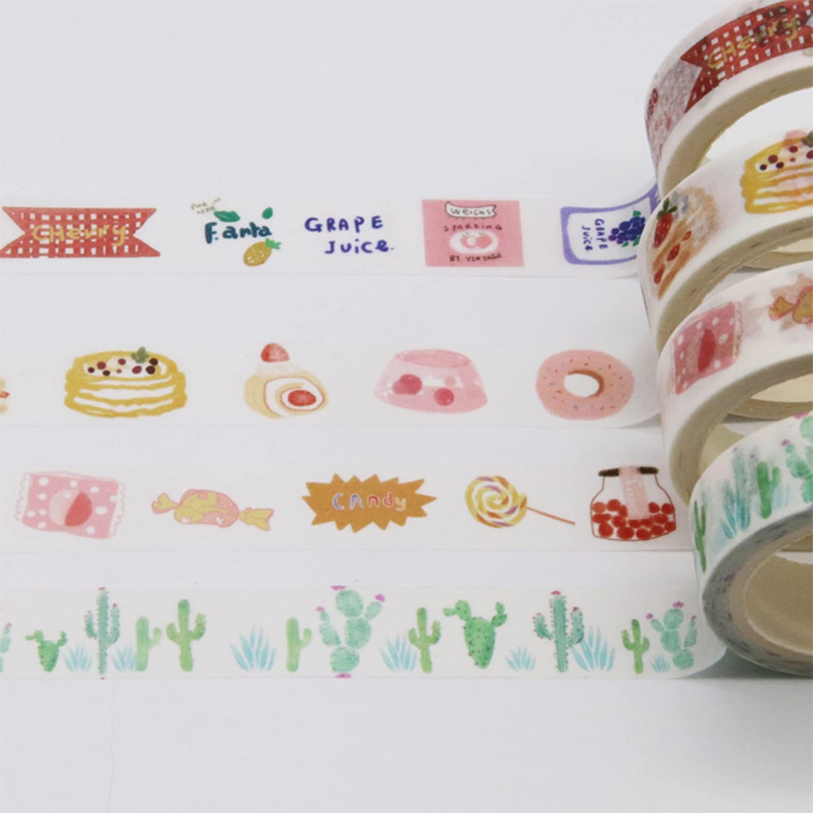 Washi Tape, 48 Rollos De Cinta Adhesiva Decorativa Washi Tape, Diseño De Flores, Cinta Decorativa para Manualidades, para Álbumes De Recortes, Envolver Regalos, Bricolaje,O