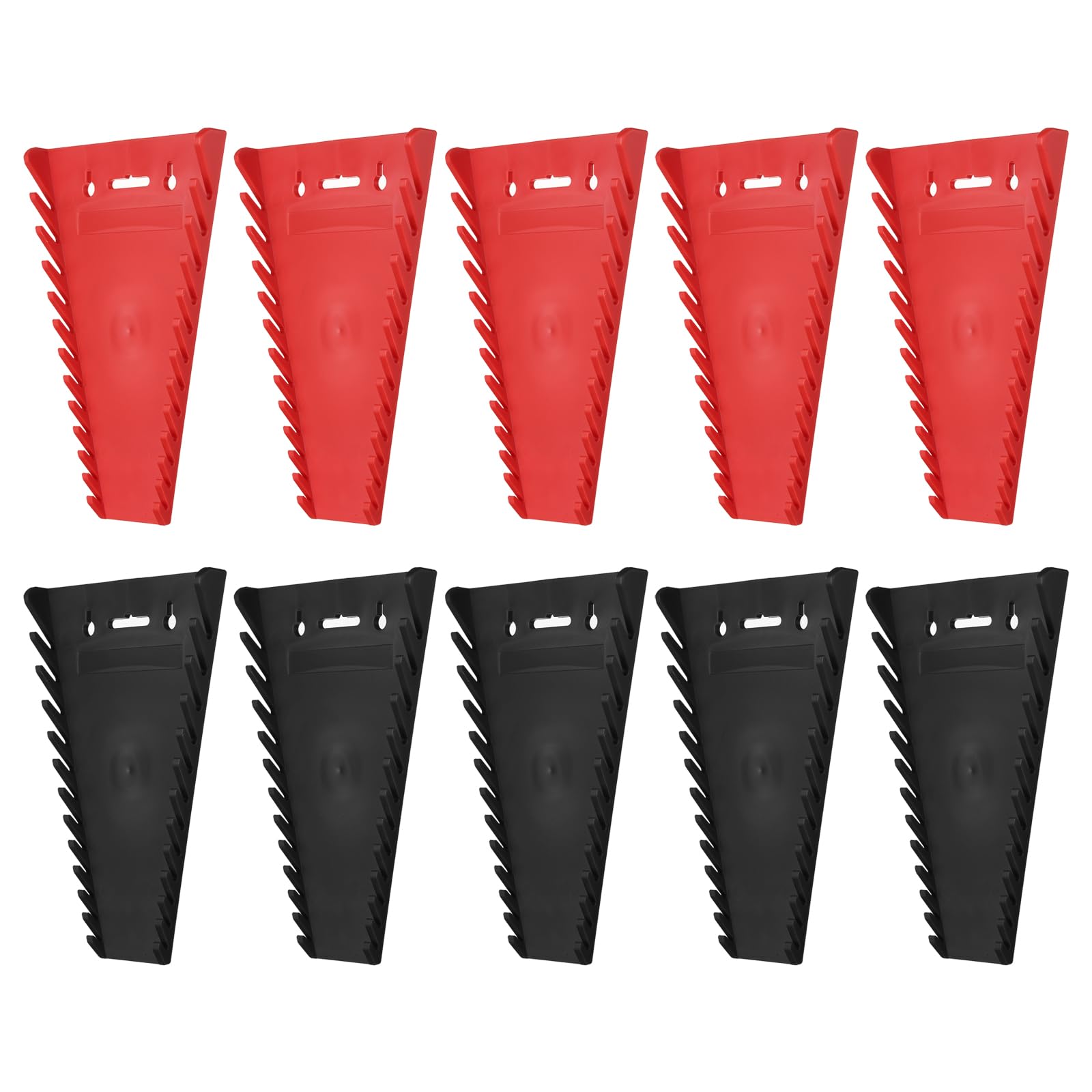 QUARKZMAN 10 Piezas Organizador Magnético Para Llaves, 12 Ranuras Cada Soporte Para Llaves, Bandeja Organizadora Para Llaves Para Caja De Herramientas, Para Llaves Con Tamaño SAE: 1/4" -