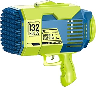 Little Story - 132 Holes Bubble Machine Gun wt Light/Bubble Maker for Kids Indoor & Outdoor- Green