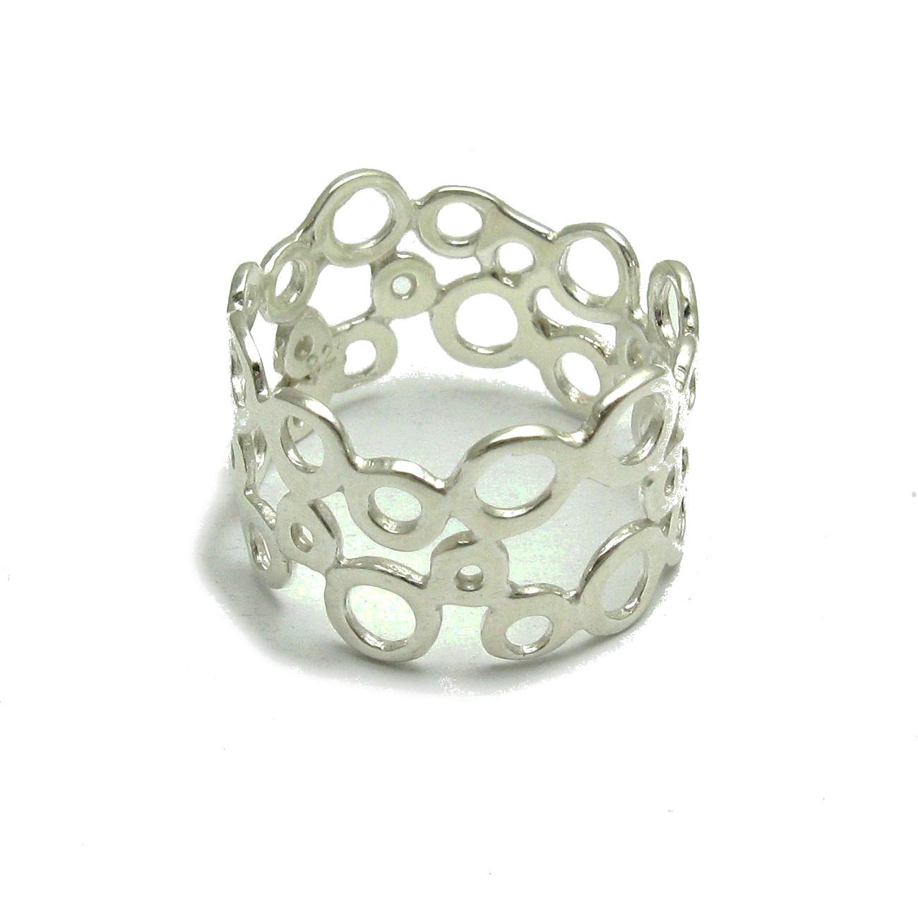 Anillo de plata de ley sólido 925 R000362