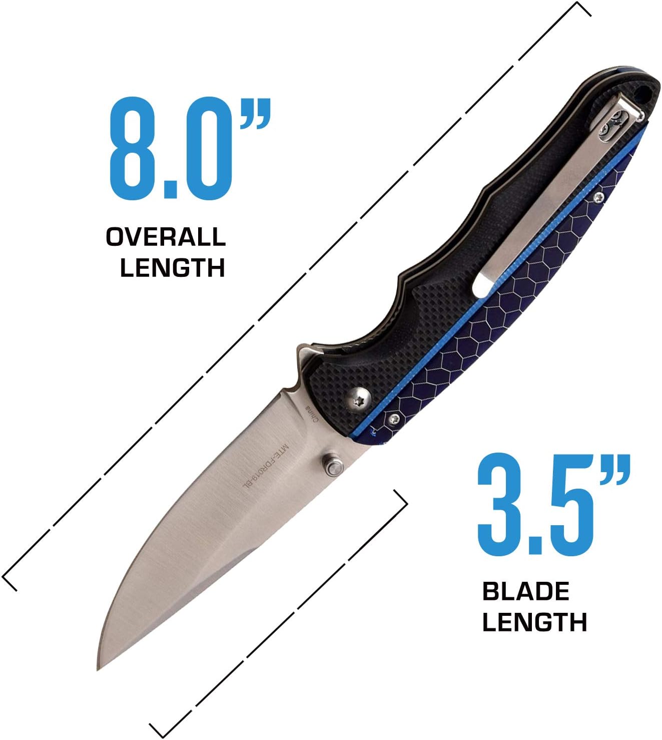 MTech Evolution Manual Folding Knife - MTE-FDR019-BL