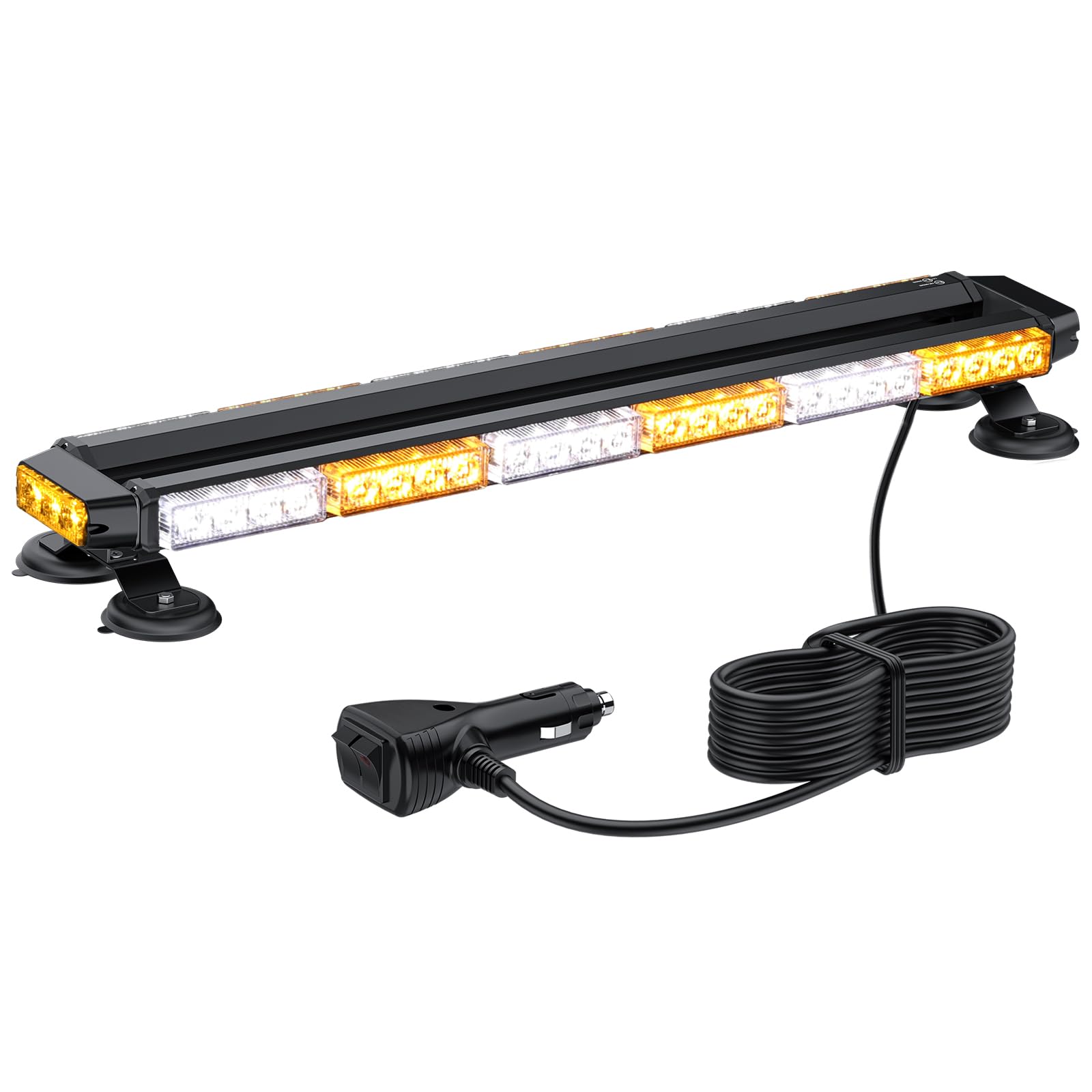 12/24 V 54 diody LED magnetyczny awaryjny pasek ostrzegawczy ostrzeżenie stroboskopowe światło beacon bursztynowy biały 54 W