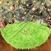 Christmas tree skirt decoration plush faux fur christmas tree skirt green tree skirt for xmas holiday christmas decorations 48 inches  urban country home decor