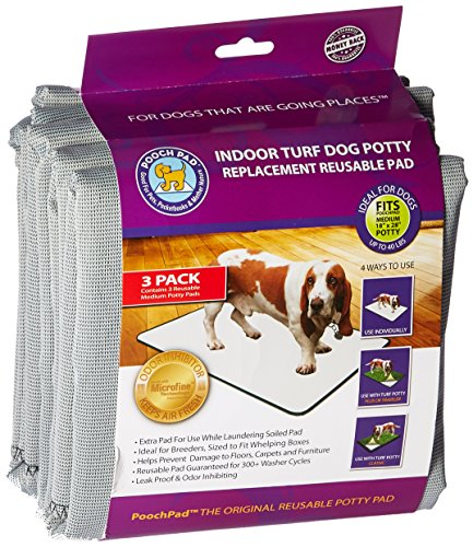 Pooch Pads Indoor Turf Replacement Pad Dog Potty (3 Pack), Medium/18" X 28" #TOP5