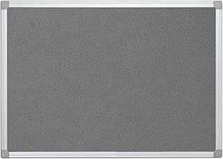 Q-Connect Aluminium Frame Felt Noticeboard with Fixing Kit 900x600mm Grey