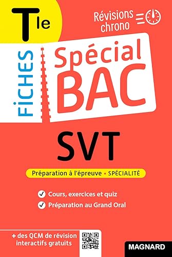 Spécial Bac Fiches SVT Tle Bac 2025: Tout le programme en 59 fiches, cours ultra-visuel, schémas-bilans, exercices, quiz et Grand oral