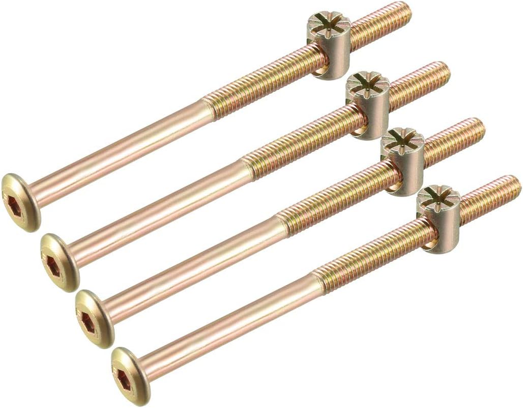 uxcell M6x70mm Furniture Bolt Nut Set Hex Socket Screw 50mm Thread