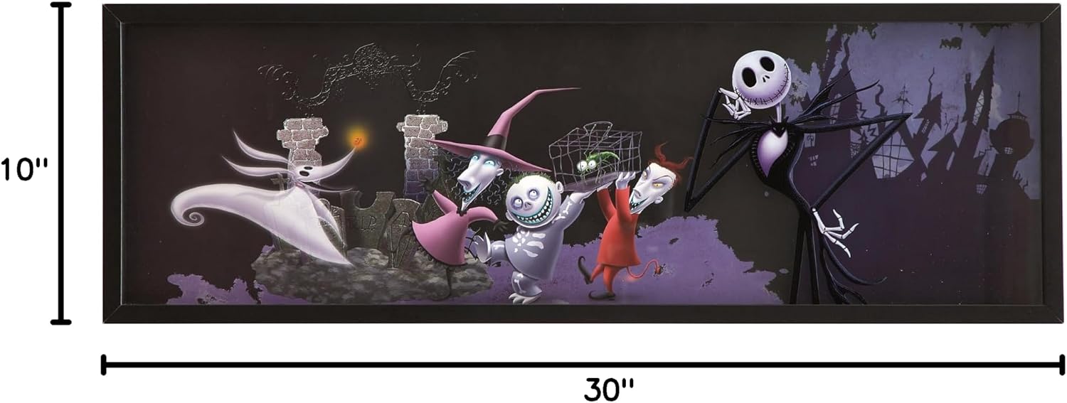Idea Nuova Nightmare Before Christmas Dual Layer Wall Art 10" Hx30 W