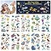 ZERHOK Tatuajes Temporales Infantiles 20 hojas Tatuaje del Espacio Exterior Pegatinas Space Tatoos Stickers para Fiestas Temáticas Cumpleaños Regalo Niños Recompensas en el Aula