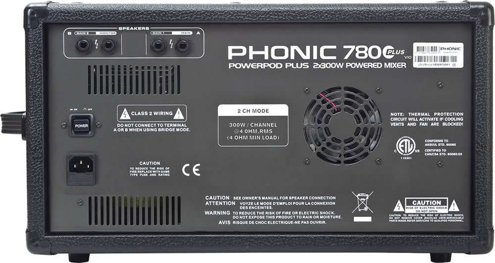 7ch パワードミキサー Phonic powerpod 780 plus 7ch パワードミキサー