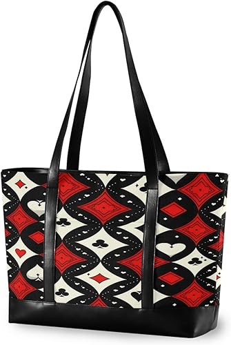 Fashion Poker Pattern essentials nurse work bags with zipper for women work with tablet maletin ejecutivo para mujer