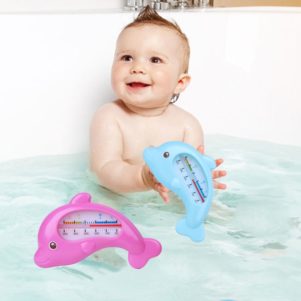 Baby Bathing Water Thermometer Dolphin Shape Water Temperature Tool Infants Toddler Shower Safety Thermometer Infant Baby Spas Bath Toys Pool Ideal Gift for Toddlers Boys Girls Kids Children