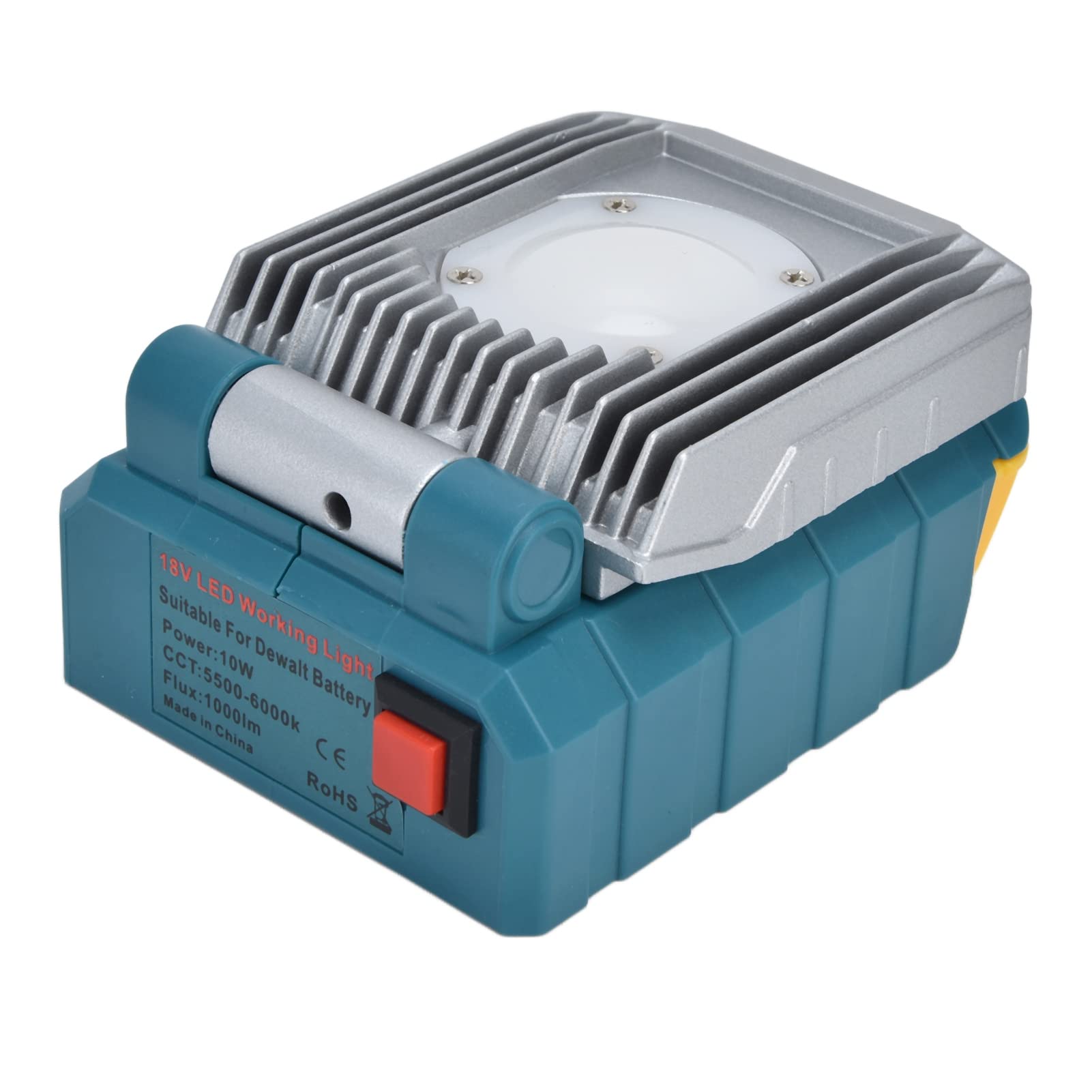 LED Work Light, 5500-6000k 1000lm Battery Powered Emergency Lighting Lamp 10W 0.6A 18V for 18V/20V DCB200 DCB201 DCB180