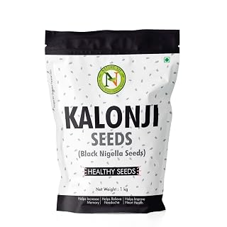 Nature Vit Kalonji Seeds 1 Kg | Nigella Seeds For Cooking & Hair Growth | Indian Superfood | Adds Flavour to Breads & Curries | 100% Natural & Pure