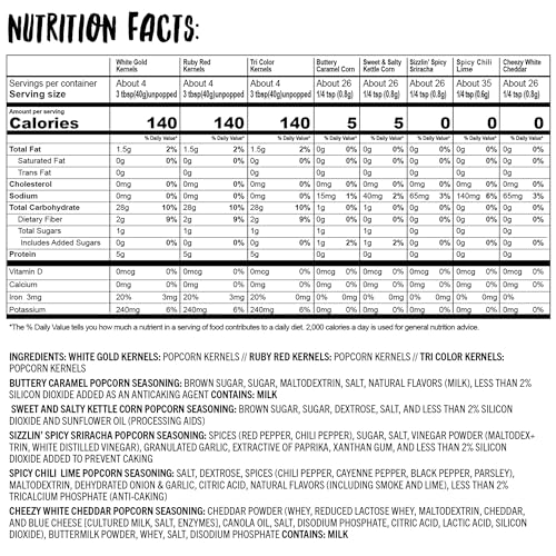 Urban Accents Movie Night Popcorn Gift Set – Includes 3 Gourmet Popcorn Kernel Varieties & 5 Flavorful Seasonings – Perfect Snack Gift Box for Parties, Holidays, or Movie Lovers - Image 3