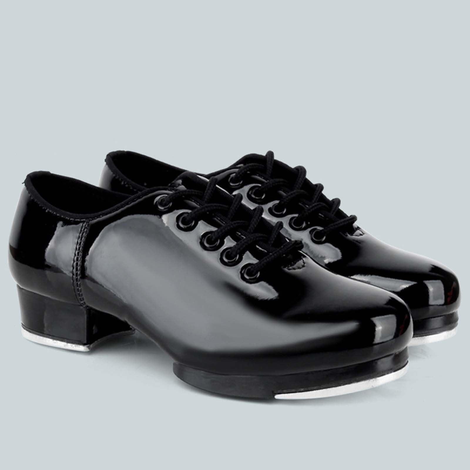 MaNMaNing Ältere Jungen und Mädchen unter Kindern (Jungen Mädchen) Sandalen mit weicher Sohle, Stepptanzschuhe für Kinder, bequeme Schnürschuhe für Training und (Black, 35 Big Kids)