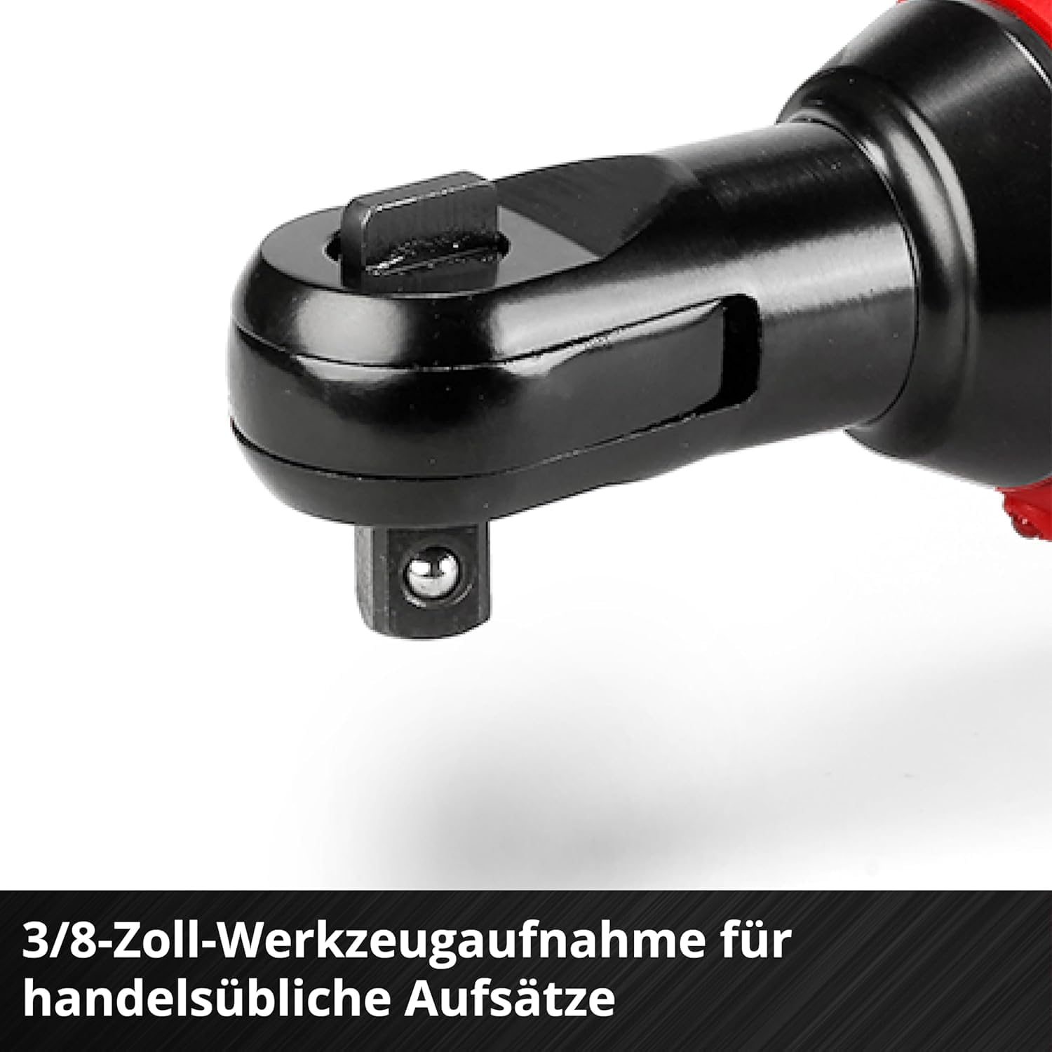 Einhell Akku-Ratschenschrauber TE-RW 18/60 Li-Solo Power X-Change (18 V, 60 Nm, 3/8"-Werkzeugaufnahme, Rechts-/Linkslauf, LED-Licht, inkl. 1/2"-Adapter, ohne Akku)