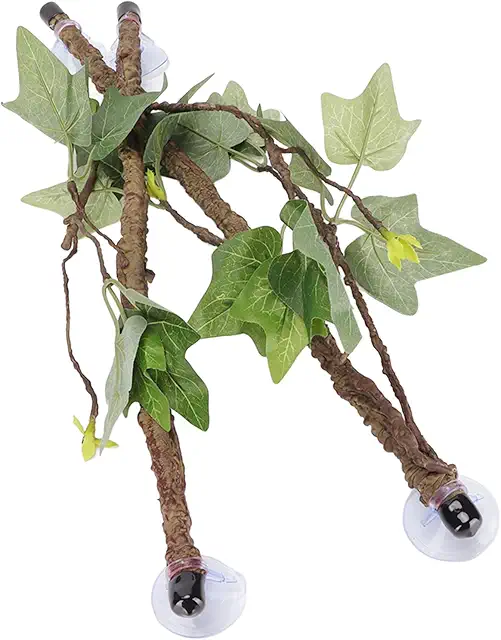 Reptile Corner Branches with Suction Cups - Terrarium Plant Decoration for Lizards & Snakes