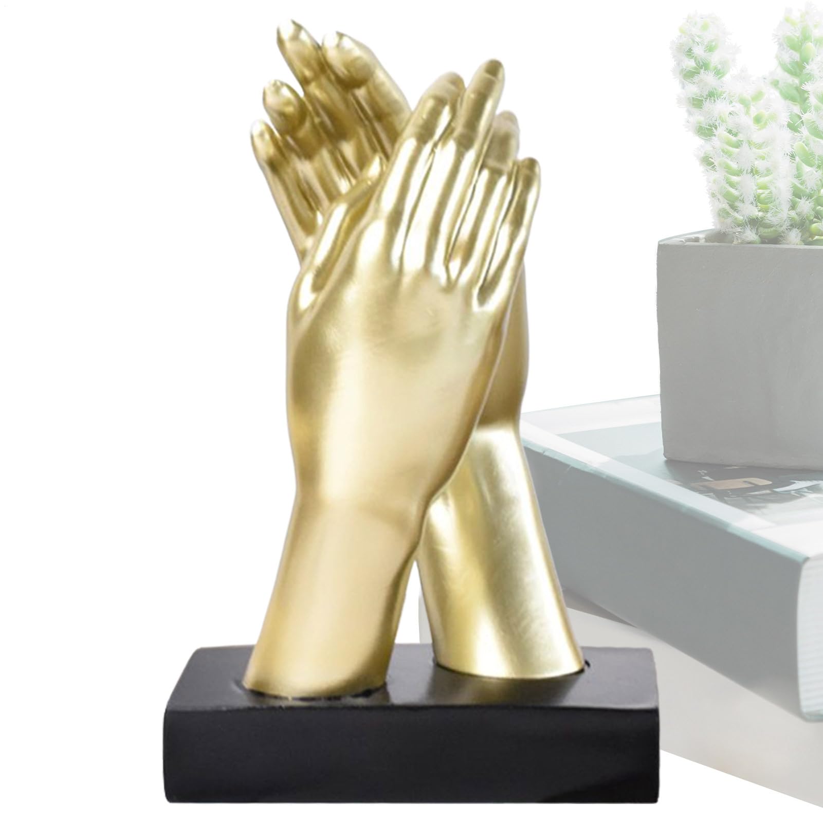 Sculptures de main décor d'intérieur moderne en résine blanche