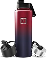 Vista 85 de IRON °FLASK Frasco de hidratación para acampar y senderismo con pajilla, botella de agua deportiva de acero inoxidable con aislamiento de boca