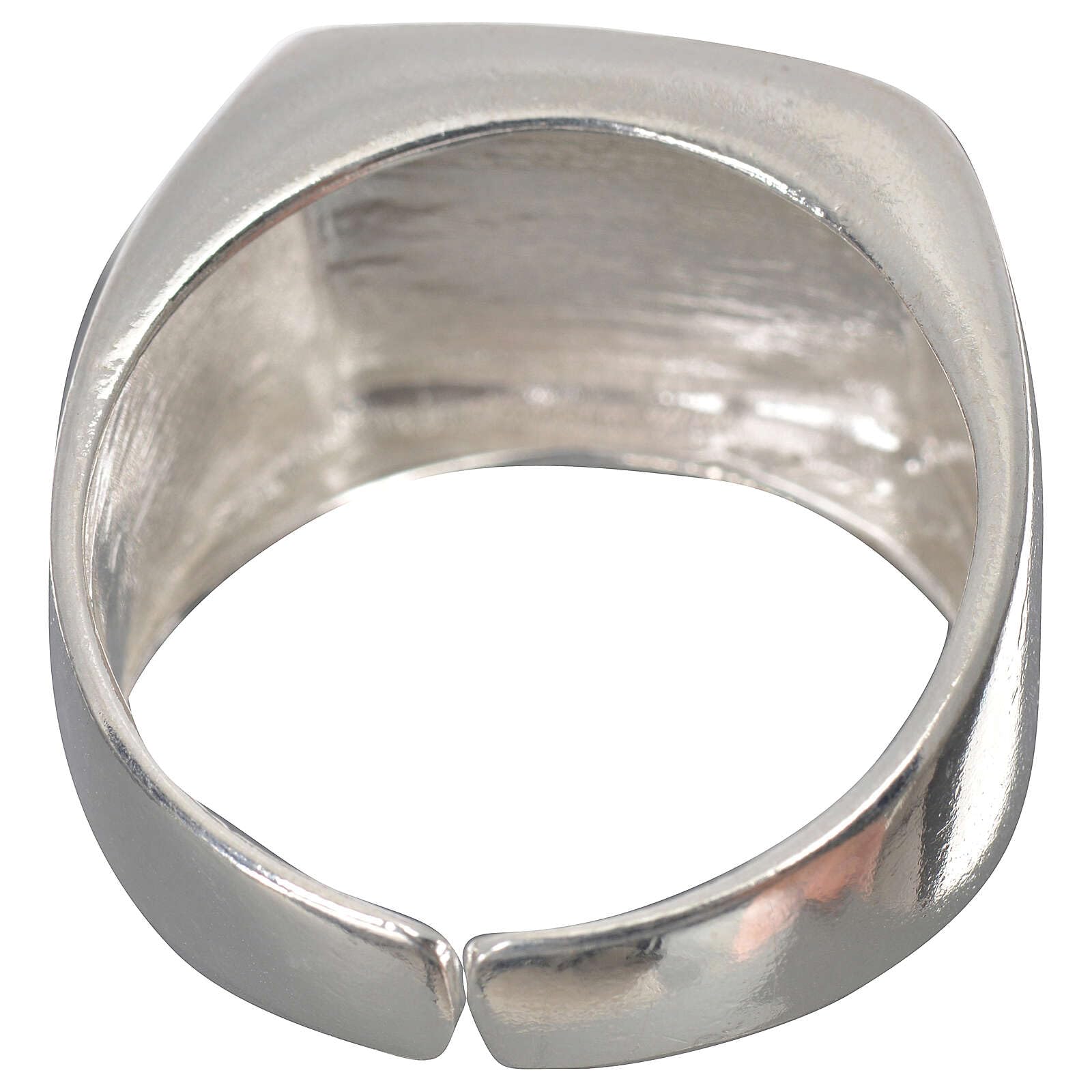 Holyart Anello Vescovile Con Agnello In Argento 925 - Fatto A Mano In Italia, Regolabile, 12g, Artigianale Religioso