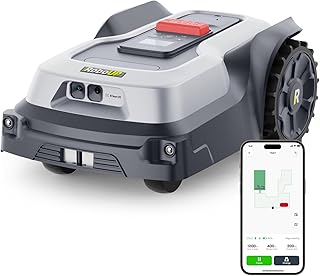 T1200Pro Mähroboter Ohne Begrenzungskabel, Bis 1500㎡, RTK Gesteuerter Rasenmähroboter mit KI-Kamera, Smarte Kartierung u. Routenplanung, 24° Steigfähigkeit, 56dBA, IPX6 Wasserdicht