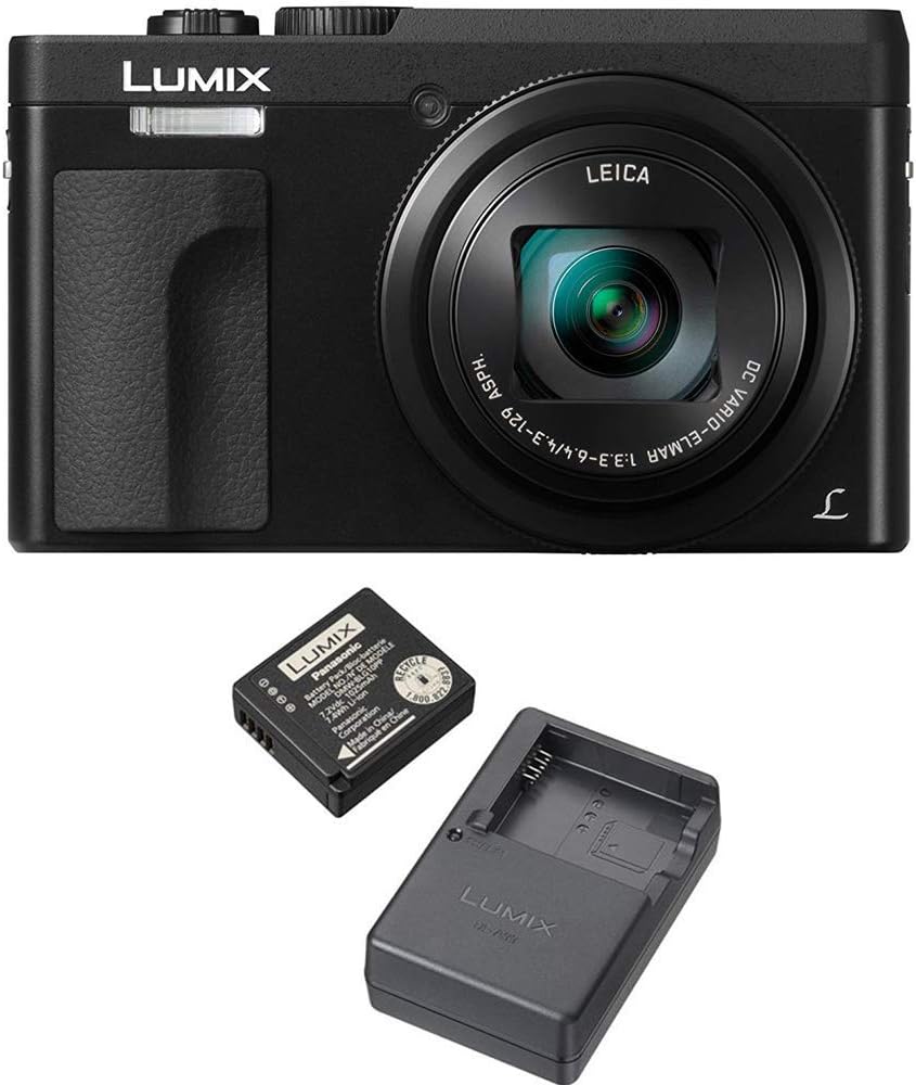 Black Friday Sale 2022 Panasonic LUMIX DC-ZS70S 20.3MP 4K Digital Camera (Black) with Battery and External Charger Travel Pack Bundle