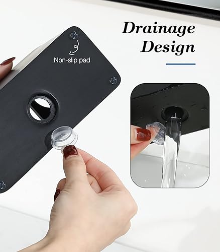 Miniatura 5 de Luxspire Soporte para cepillo de dientes, 3 ranuras, cepillo de dientes eléctrico y soporte para pasta de dientes, almacenamiento de encimera de