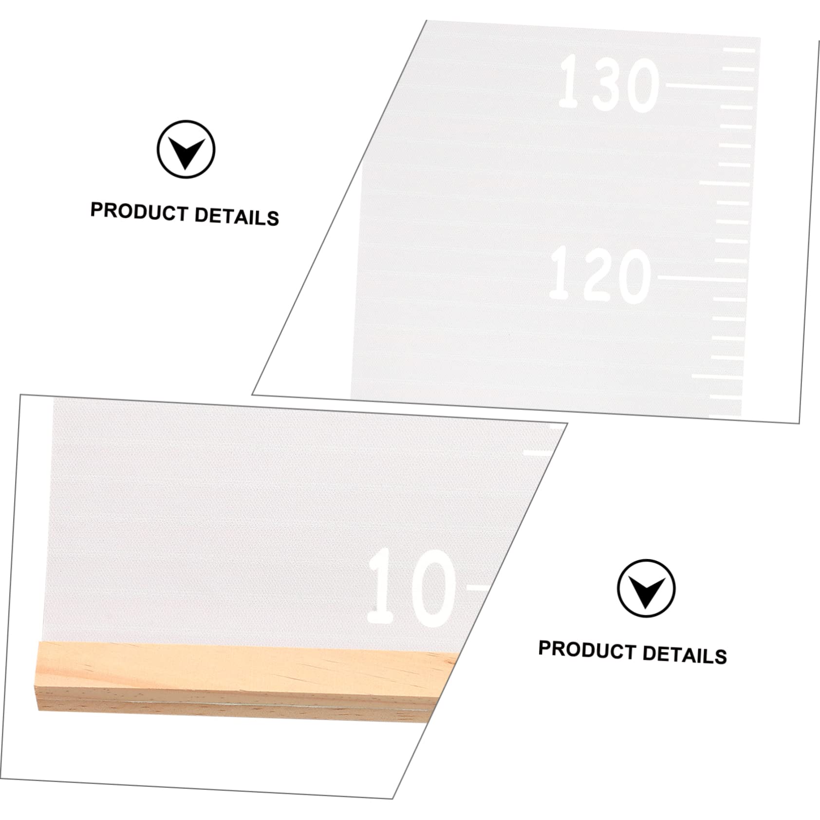 VANZACK Height Ruler Height Chart Wall Growth Chart Wall Bedroom Removable Growth Chart Height Record Wall Decor Tall Removable Height Measurement Ruler Wood