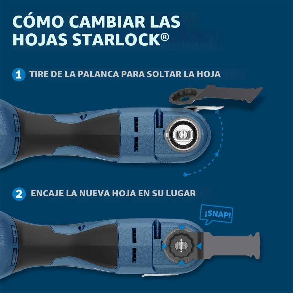 BOSCH Starlock OSL114C-3 - Paquete de 3 cuchillas oscilantes multiherramienta oscilante de metal y más carburo para cortar barra de hierro, metal, madera con clavos, paneles de yeso y azulejos