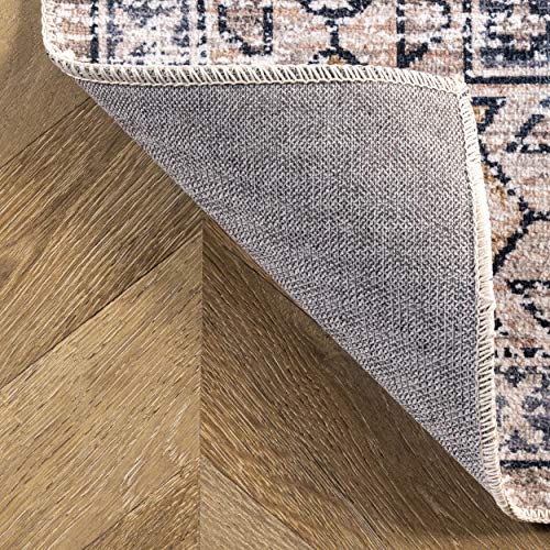 Nuloom Mae Tribal Motif Machine Washable Area Rug, 8' X 10', Peach #TOP4