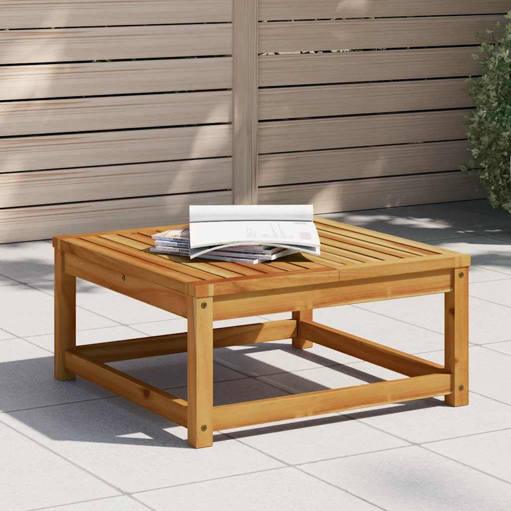 vidaXL Mesa de Jardín, Mesita Cuadrada de Centro, Mueble Auxiliar, Decoración para Patio Terraza Balcón Hogar, Madera Maciza de Acacia