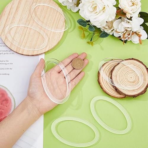 Miniatura 3 de SUPERFINDINGS 6 soportes de exhibición de rugby de acrílico transparente, vitrina de fútbol transparente, soporte de pelota ovalada para exhibición