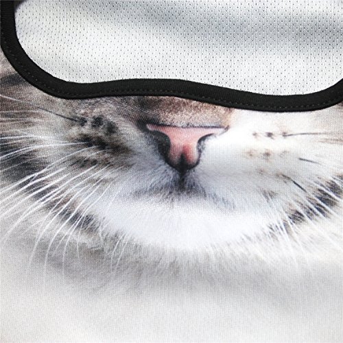 Image of WTACTFUL 3D Animal Ears Balaclava, Breathable Face Mask for Halloween