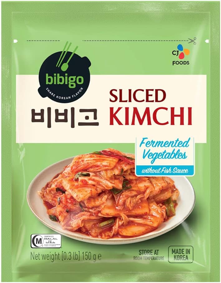 CJ Bibigo Sliced Kimchi (Fish Sauce Free) 150g Amazon.co.uk Grocery
