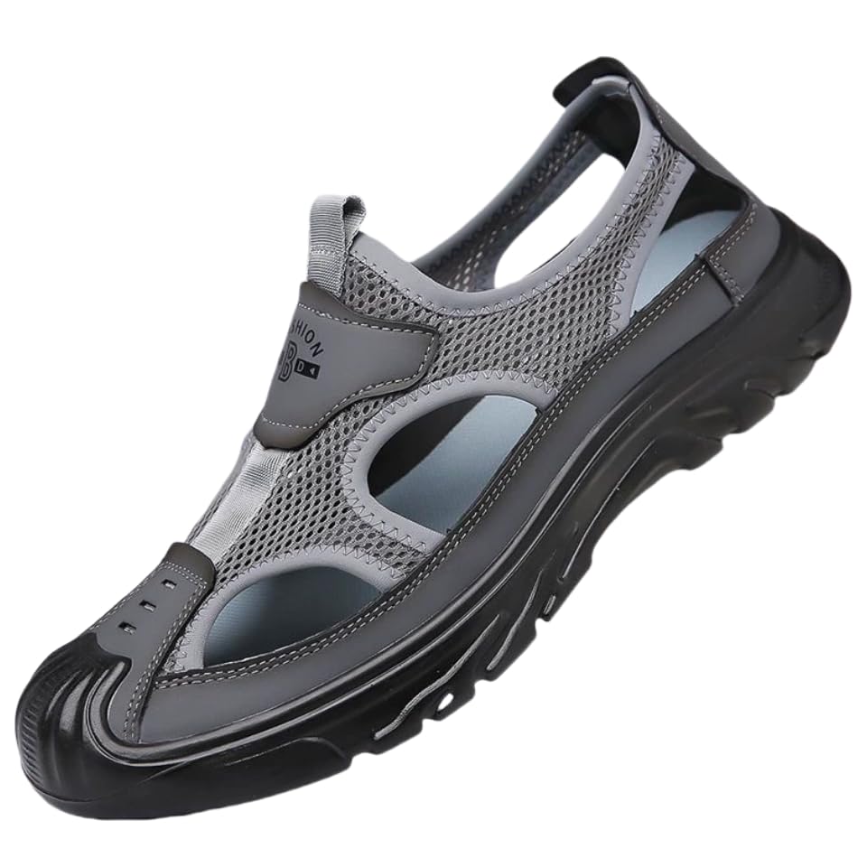Men'S Summer Breathable Mesh Slip-On sandals, shoes for Driving Beach walking Outdoor Activities