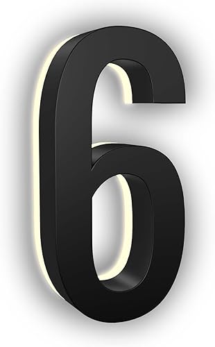 Miniatura 1 de LN LUMANUMBERS - Números de casa LED de 7 pulgadas, polímero ABS, calidad premium, LED retroiluminado 2700K número de dirección de casa iluminado,