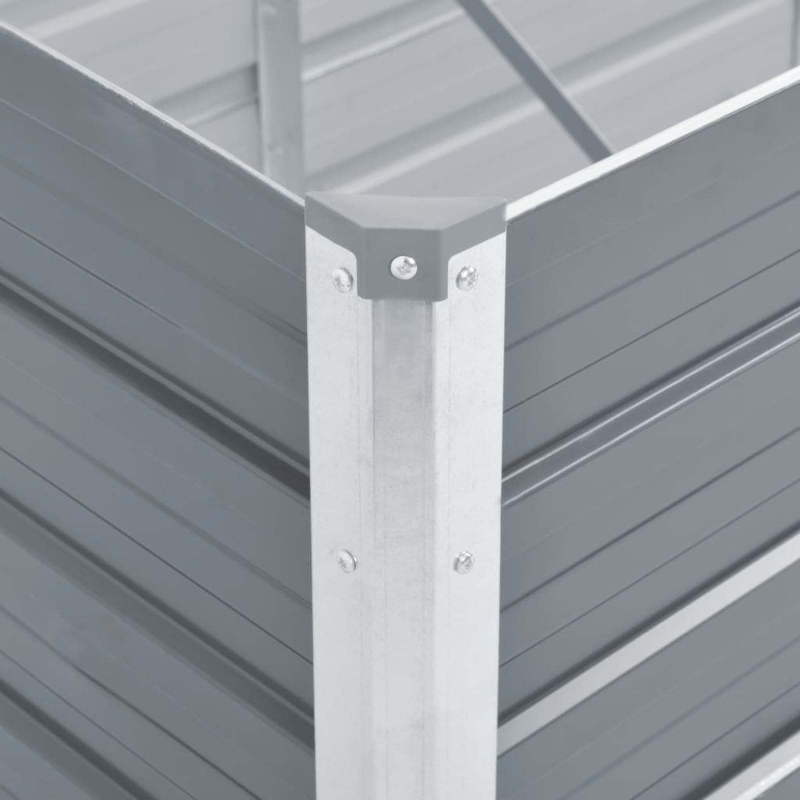 ARKEM Arriate de jardín de Acero galvanizado Gris 160x40x45 cm Jardineria Accesorios Jardinera Rectangular