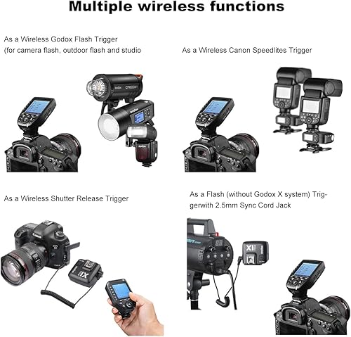 Miniatura 6 de Godox XPro-N i-TTL 2.4G Transmisor de disparador de flash inalámbrico de sincronización de alta velocidad compatible con cámaras Nikon, 1/8000s, 11