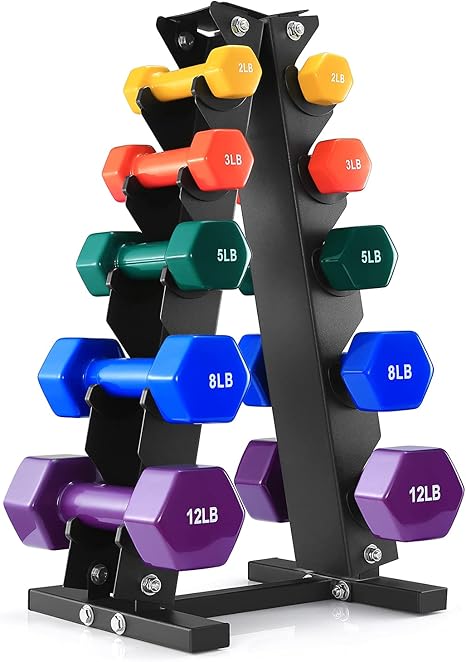 BRAVE HEART Neoprene/Vinyl Coated Dumbbell Set