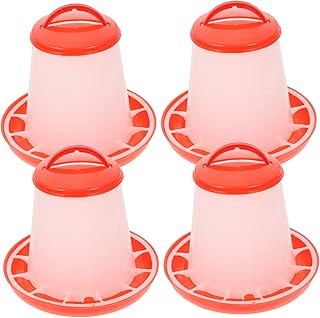 Yardwe 4pcs Plastic Containers Pigeon Feeder Plastic Food Containers Chick Chicken Feeder and Waterer Set Plastic Chicken Feeder Automatic Poultry Feeder Pet Supplies Poultry Cage Troughs