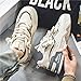 Hhhchpm Color-Blocked Comfy Trendy Platform Shoes for Outdoor Walking Jogging Camping, All Seasons Men's Lace Up Sneakers Street Skateboarding Shoes (Beige,9)