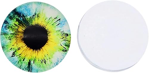 Miniatura 6 de Julie Wang Cabujón de cristal de ojos de dragón de 0.709 in, 40 unidades, para esculturas de arcilla, accesorios para hacer joyas, manualidades,